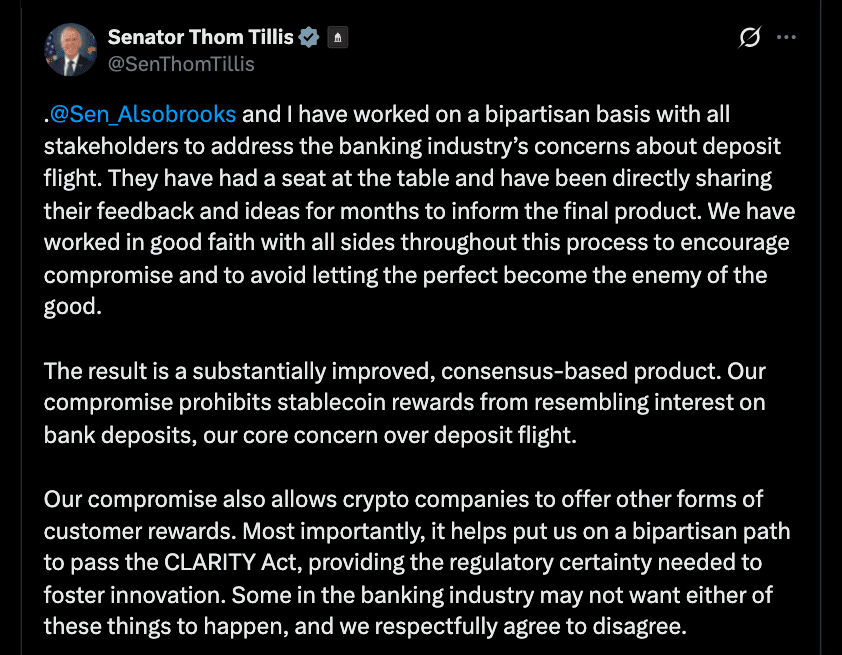 CLARITY Act Stablecoin Yield Clash