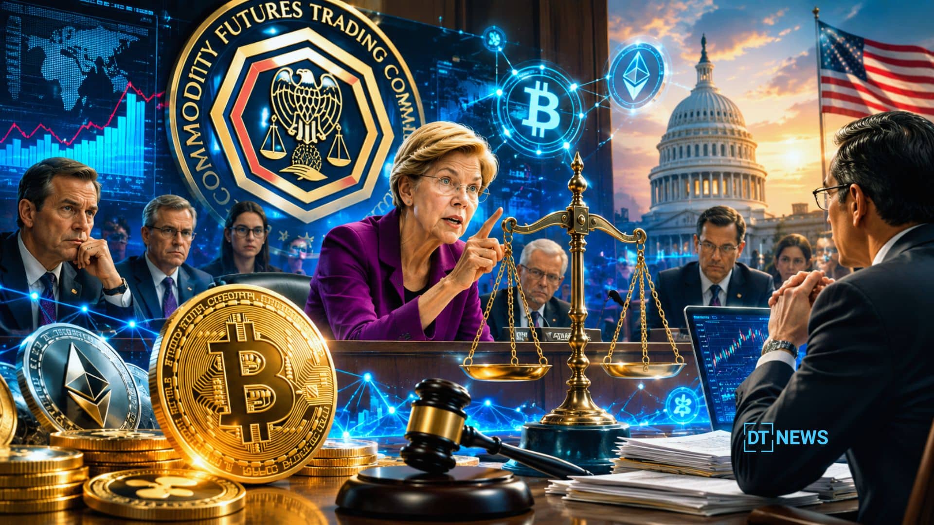 Crypto Regulation Concerns Rise as Warren Challenges CFTC Resources 45 Crypto Regulation