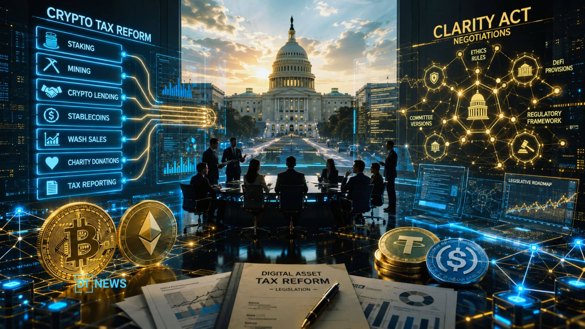 US Crypto Tax Reform Takes Priority Amid CLARITY Act Negotiation Delays 46 CLARITY Act